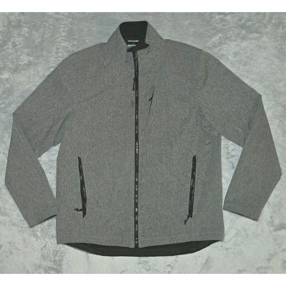 C9 By Champion Mens Waterproof Jacket Venture Dry Size L Fleece Grey Heathered